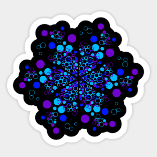 Where You Wanna Be - Abstract Kaleidoscope Snowflake Sticker